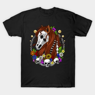 Hippie Horse Skull T-Shirt